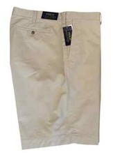 Polo Ralph Lauren Mens Big  Tall 54B Beige Stretch Classic Fit 9" Chino Shorts