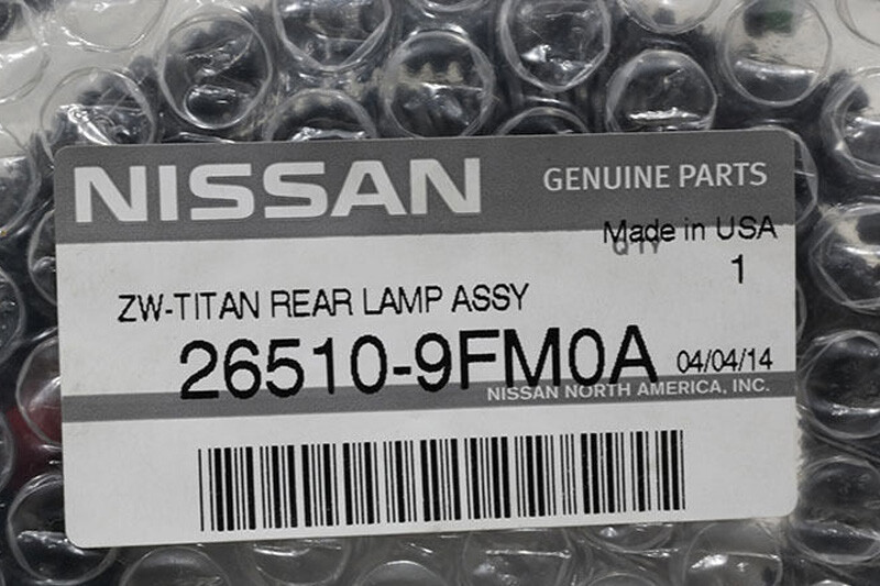 20132014 Nissan Titan Rear License Plate Lamp w/ 2x Lights OEM NEW