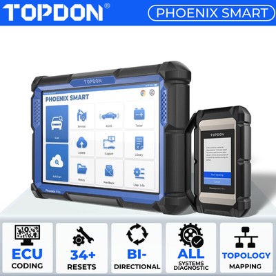 2025 TOPDON Phoenix Smart PRO OBD2 Scanner Advanced Diagnostics ECU Programming