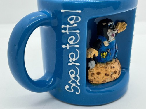 Vintage Coffee Mug Mole Novelty Tea Cup w/ 'Szeretettel' Love Affection Cute Mug - Picture 2 of 14
