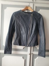Giorgio & Mario Paris Real Leather Fitted Jacket, Size 36 Or Uk8- Vgc