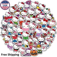 50PCS Hello Kitty Cute Decal Cartoon Stickers Pack For Laptop Notebooks Luggage