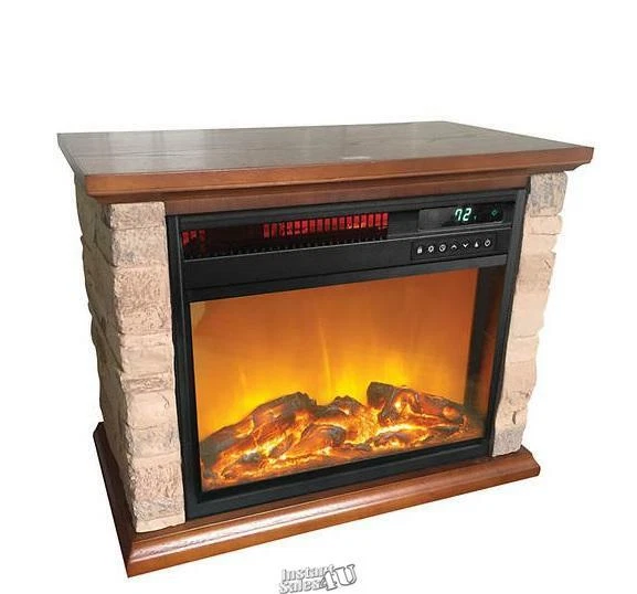 Lifesmart Infrared Electric Fireplace Built-In Timer Heater  24u0026#034;x14u0026#034;x19u0026#034;1500-watt | eBay