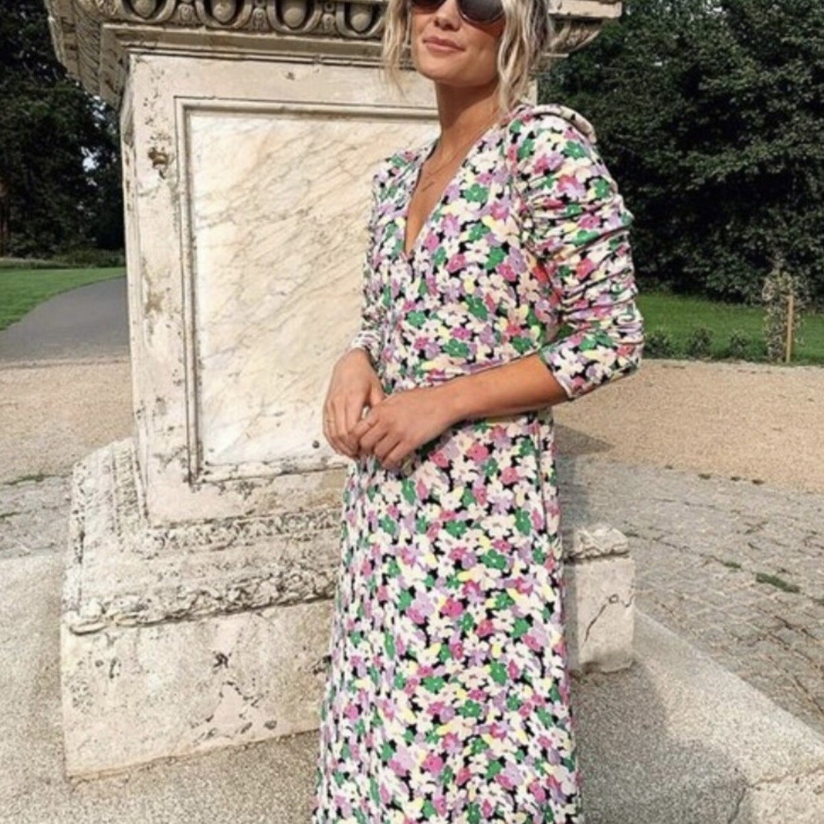 H&M Floral Print Colorful Long Sleeve Dress Womens Size XXS Blogger Fave H&M Floral Print Colorful Long Sleeve Dress Womens Size XXS Blogger Fave