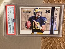 2015 Panini Contenders DP Old School Tom Brady PSA 10 #47 Michigan Foil Card J