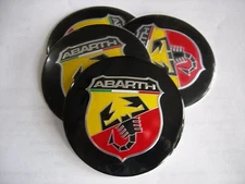 WHEEL CENTER CAP EMBLEMS  ALUMINUM STICKERS DECAL 2 1/4" SET OF 4