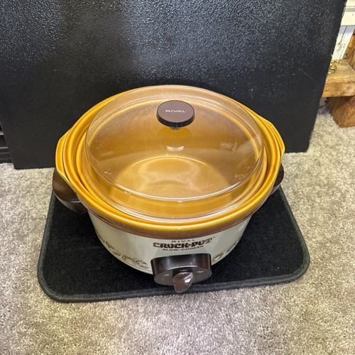 Vtg RIVAL 3350 5 Quart Crock Pot Slow Cooker Removable Stoneware Tested - Picture 3 of 10