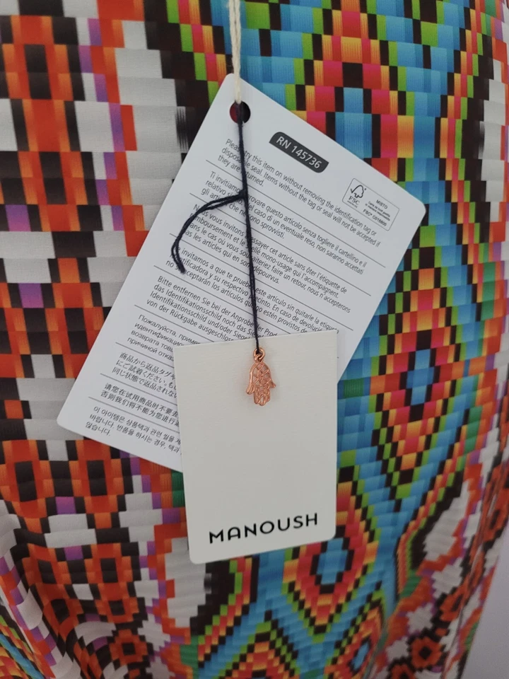 Manoush Luxus Jupe Pompon HIGH-WAIST Maxirock /Bodenlang mehrfarbig Gr. S/36 NEU - Bild 2 von 4