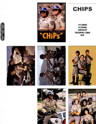 CHIPS  TV SHOW    CUSTOM   NOVELTY   TRADING CARD 6 CARDS  SET