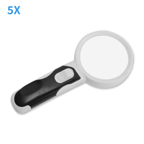 Hand-Held 2.5X/5X/16X Magnifying Glass Zoomer Magnifier Loupe 2LED Lamp Fashion - Picture 11 of 11