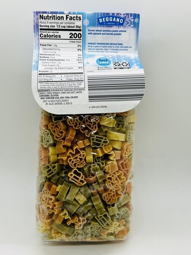 Pasta de Navidad Trigo Semolina (Trineo Santa Shapes) 1,1 lb 500 g Reggano 08/25 - Imagen 11 de 24