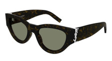 Saint Laurent SL M94 008 Havana Sunglasses Unisex New Authentic