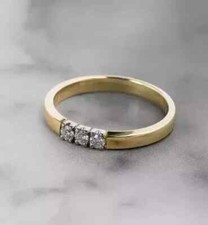 1CT Round Cut Lab Created Diamond Wedding Band Ring 14k Yellow Gold Plated