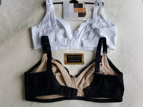 NEW EX M*S 2 PACK COTTON LINED CUPS NON WIRED MATERNITY / NURSING BRAS SIZE 36DD - Picture 4 of 6
