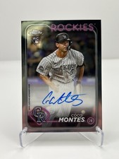 2024 TOPPS CHROME BASEBALL COCO MONTES RC BASE AUTO RA-CMO COLORADO ROCKIES