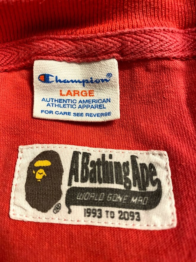 A Bathing Ape Champion Collab Short Sleeve T Shirt Hip Hop A Bathing Ape Champion Collab Short Sleeve T Shirt Hip Hop