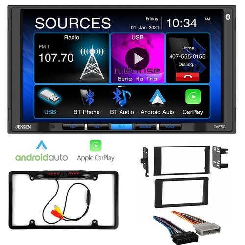 Jensen CAR710 7" Bluetooth Car Stereo w/ Apple CarPlay for 1998-2001 RAM 1500