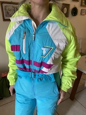 1980s Vintage Tyrolia Ski Suit Jumpsuit Retro 70’s 80’s