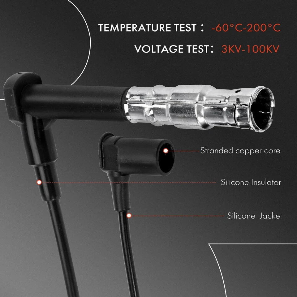 Juegos de 10 cables de bujías para Mercedes-Benz E420 1994-1995 400E 500E E500 SL500 Foto 4 de 4