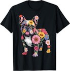 French Bulldog Flower Funny Dog T-Shirt Popular