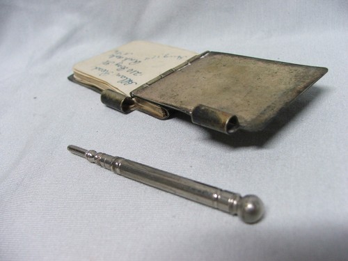 Military WW2 silver plated notebook & Pen R.M.S. Osterley, with RAAF member note - Picture 12 of 14