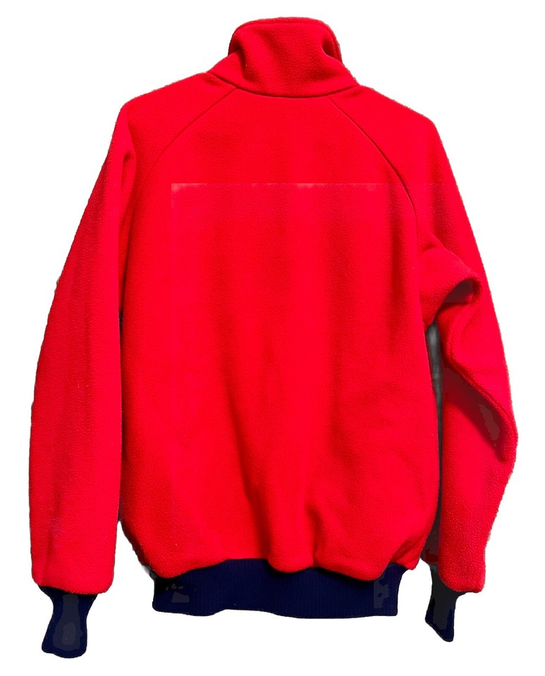 Vintage 80s Patagonia Fleece Zip Up Jacket Men's LARGE Red eBay