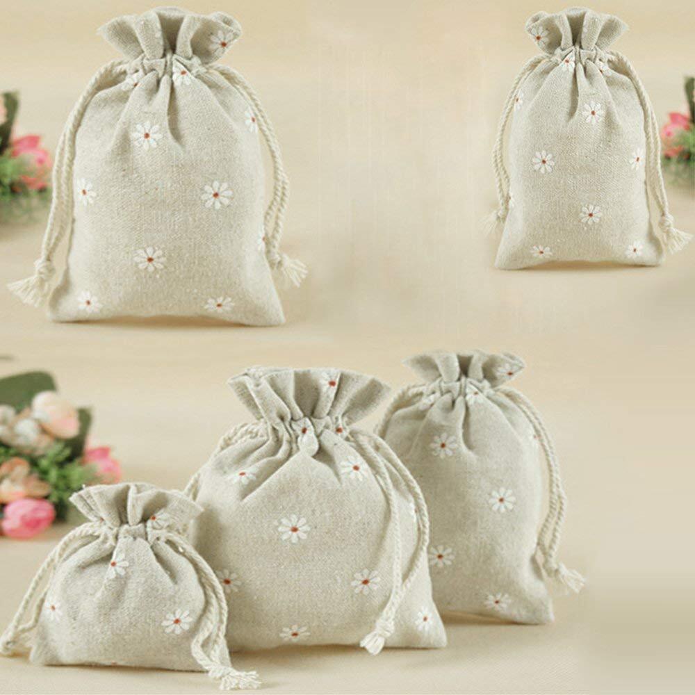 20 Sacchetti Regalo In Cotone Con Coulisse - Ideali Per Matrimoni, Bomboniere, Feste E Crafts - Foto 12