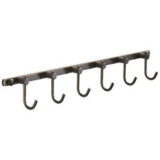 Bronze Towel Hooks Bathroom Rail Hook Rack Wall Mounted Antique Oil Rubbed Brass