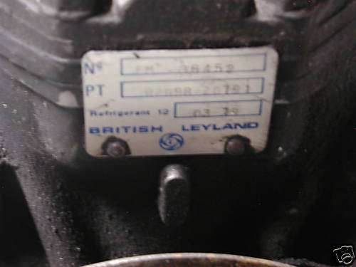 LOTUS ECLAT A/C COMPRESSOR BRITISH LEYLAND R209R-20791