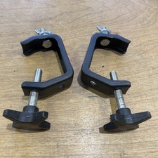 Used Pair Chauvet CLP-03 C-Clamp Steel Light Duty Stage Pipe Clamp Mount