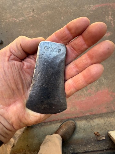 Vintage little baby Craftsman salesman sample axe hatchet head.