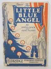 Vintage 1954 Little Blue Angel Christmas School Play Music Book Quick & Fluckey