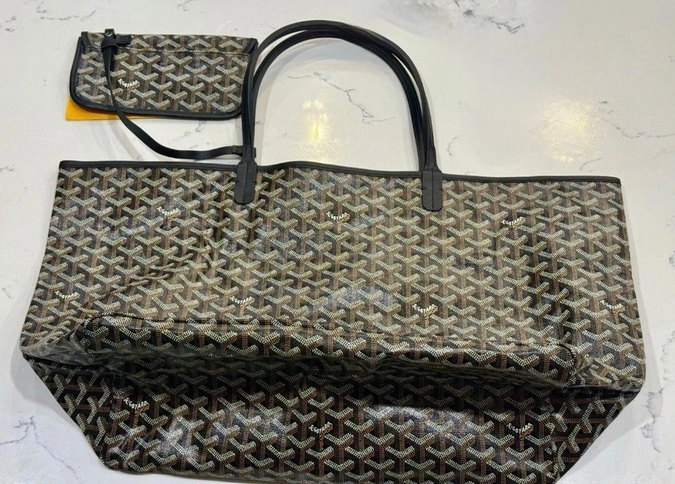 Goyard Womens Black Printed Goyardine Saint Louis Open Shoulder  Handbag - Image 3 of 4