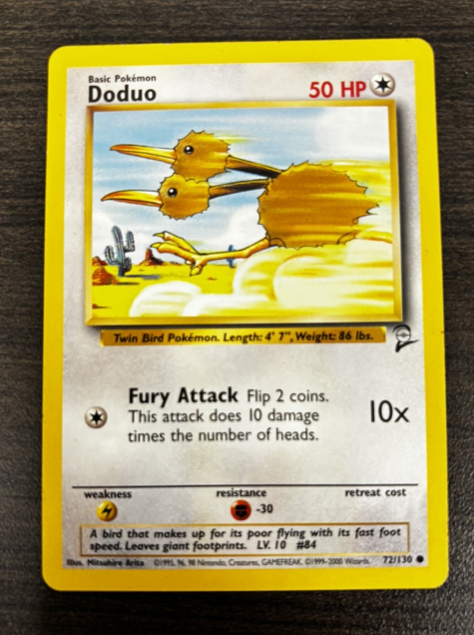 Pokemon Base Set 2 Common Doduo 72/130 - HP