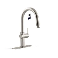KOHLER Clarus Touchless Pull Down Sprayer Kitchen Faucet in Vibrant Stainless