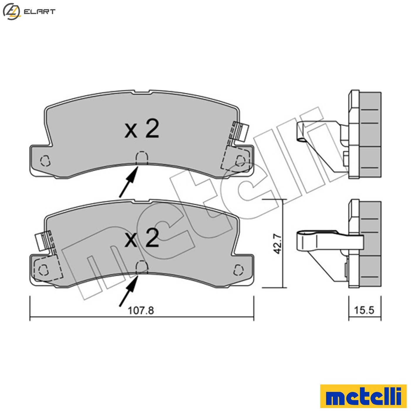 BRAKE PAD SET DISC BRAKE 22-0161-2 FOR TOYOTA COROLLA/Liftback/Compact/FX 1.6L
