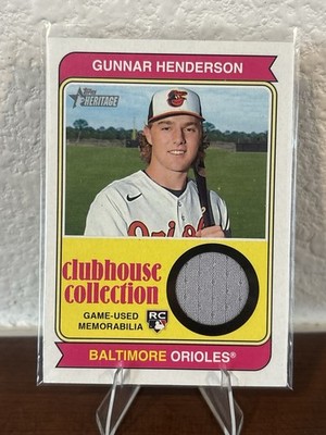 Gunnar Henderson RC 2023 Topps Heritage High# - Game Used Patch