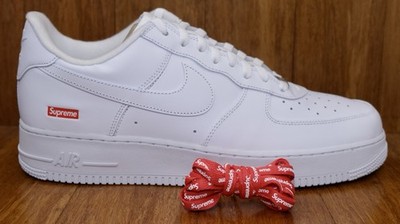 Nike Air Force 1 x Supreme Low Box Logo - White Size 13 | eBay
