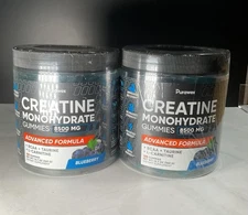2X Purawex Creatine Monohydrate Gummies 8500mg Strength Energy Blueberry 120