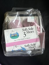 Vintage 1994 Gold Bug DHC Soft-Sole Toddler Baby Girl's Shoes Size 3, Pink