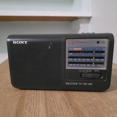 Sony Portable Radio Model #ICF-36 4band Band Weather/Tv/Am/Fm Radio AC ...