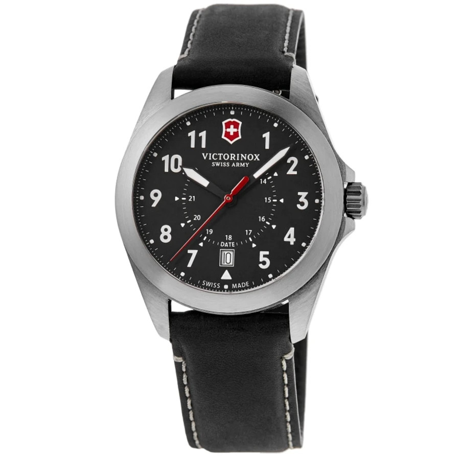 レラ New Victorinox Swiss Army Heritage Quartz Black Dial Men's Watch