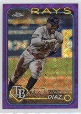 2024 Topps Chrome Logofractor Edition Purple Refractor /250 Yandy Diaz Díaz 1pr8