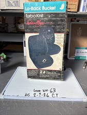 Lo-back Bucket Turbo Knit Fashion Magic Blue  Seat Covers, 92508, Vintage NOS
