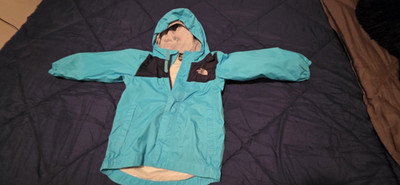 The North Face Toddler Hooded Full Zip Fleece Jacket 3T Blue Polyester
