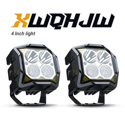 LED Pod Spot Lights 2PCS 4 inch 90W LED Fog Lights Truck Offroad Driving SUV ATV