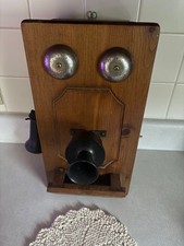 telefono da parete in legno stile vintage. Replica. 14x9x8