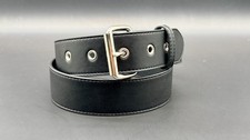BLACK BELT 1 3/4" VEGAN LEATHER PLAIN WIDE SNAP 0FF BUCKLE USA MADE