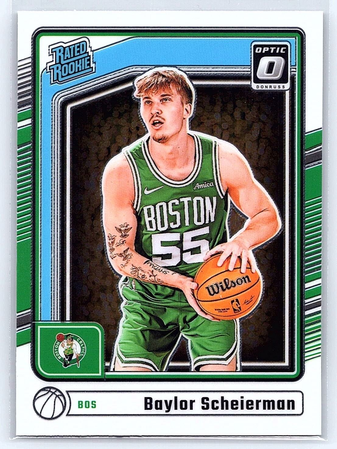BAYLOR SCHEIERMAN - 2024-25 Panini Donruss Optic #263 - Rated Rookie - Boston Ce