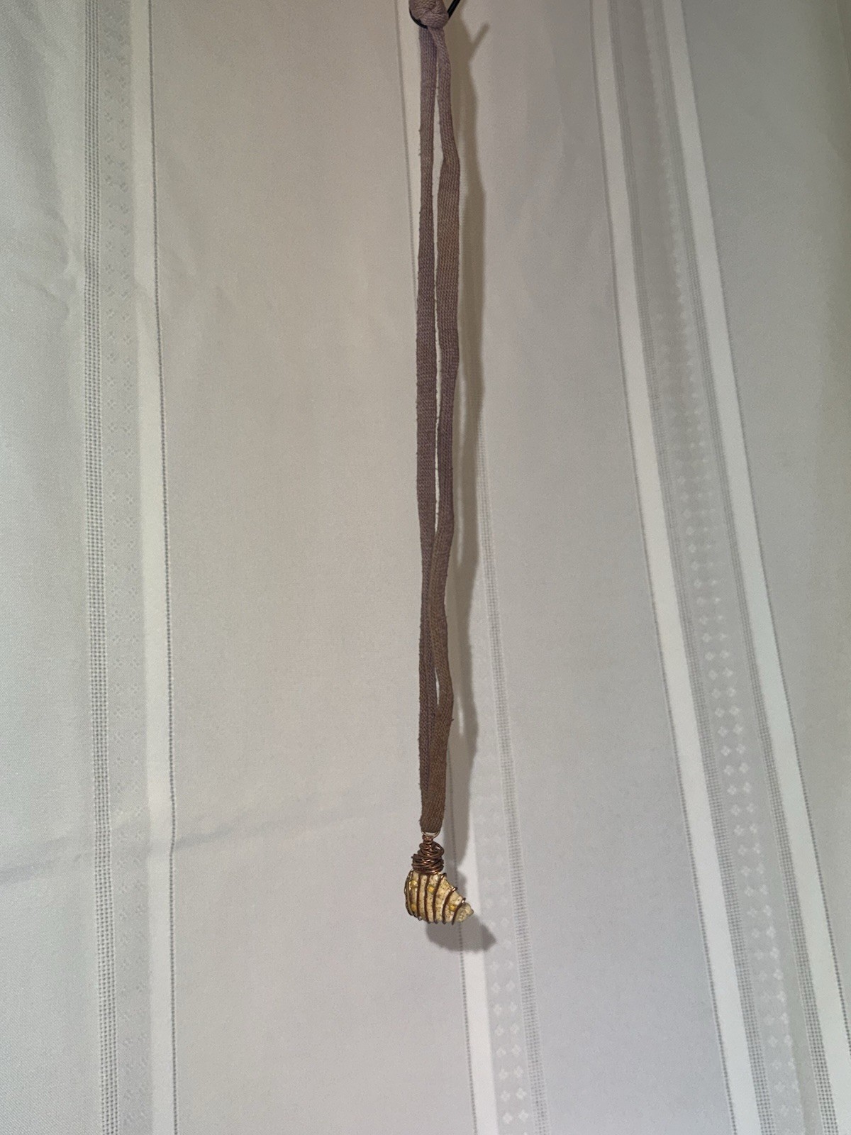 Handcrafted Shell Wire Wrapped Pendant Necklace, … - image 2